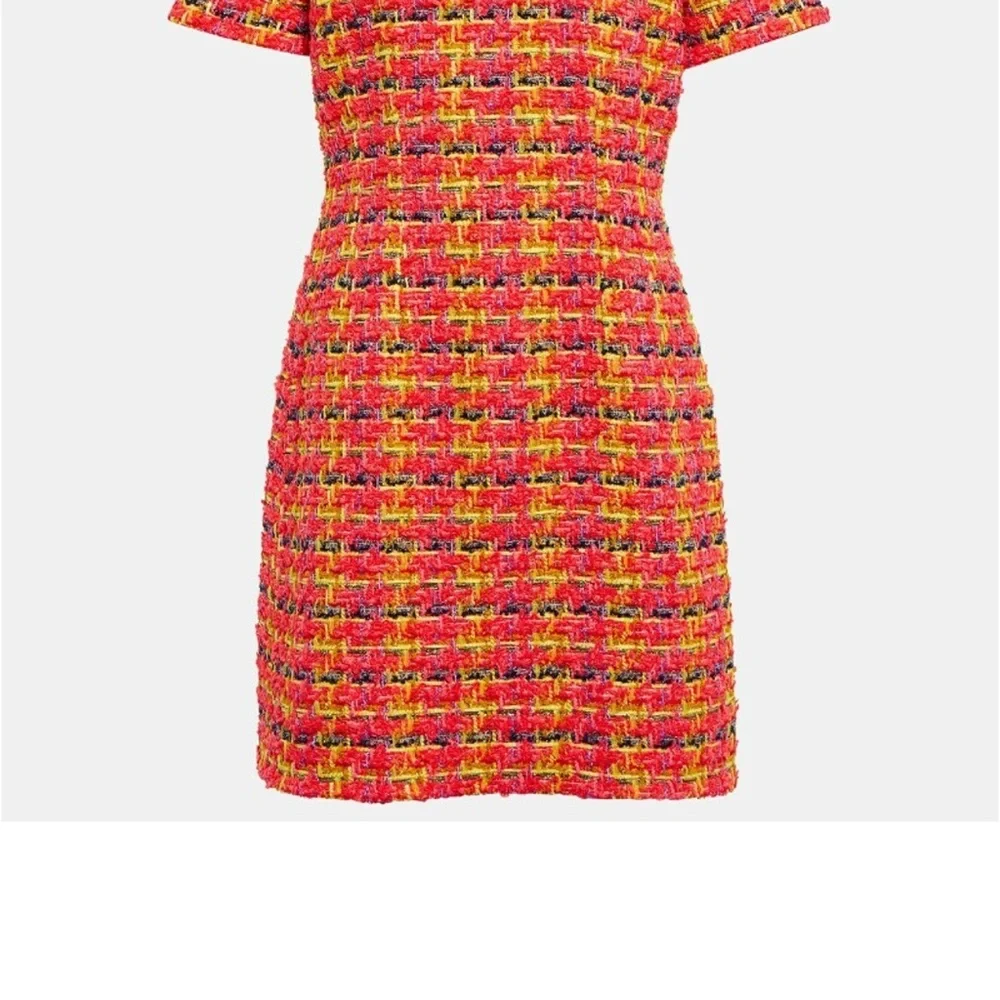 Gucci Neon Lame Tweed Fuchsia & Yellow NWT (detached) - Picture 3 of 10